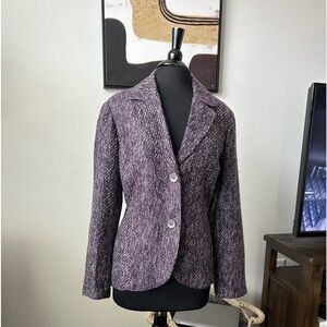 Purple tweed blazer